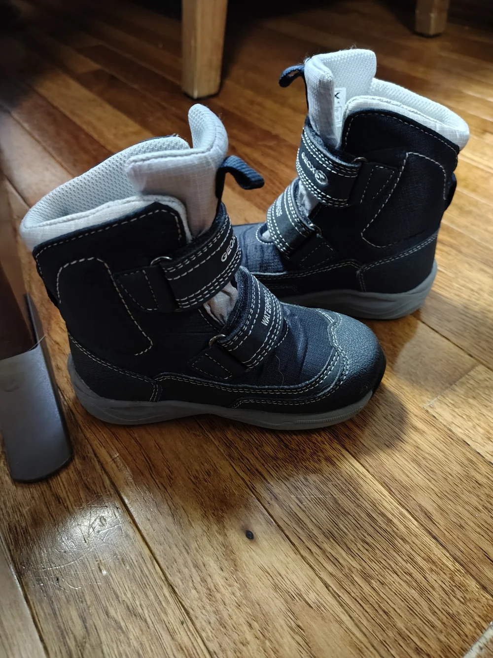 Geox Black and Gray Toddler Waterproof Snow Boots